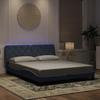 VidaXL Bed Frames with LED Lights, Upholstered Bed, Slat Base, Double Bed, Adult Bedroom Bed 3213862