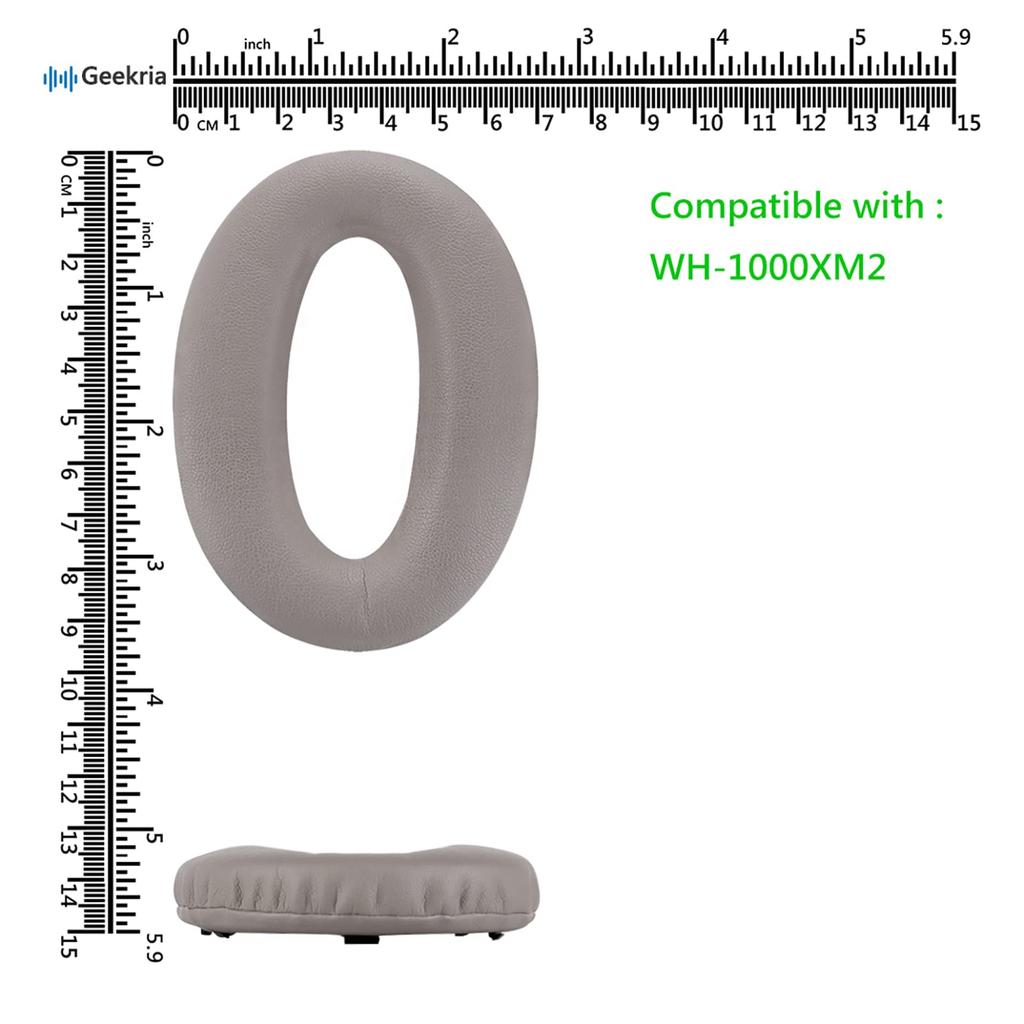 Амбушюры Geekria QuickFit Совместимые амбушюры Совместимые с наушниками Sony Амбушюры Чашки WH-1000XM2, MDR-1000X Ear/Ear (Протеиновая кожа/Шампань-золото)