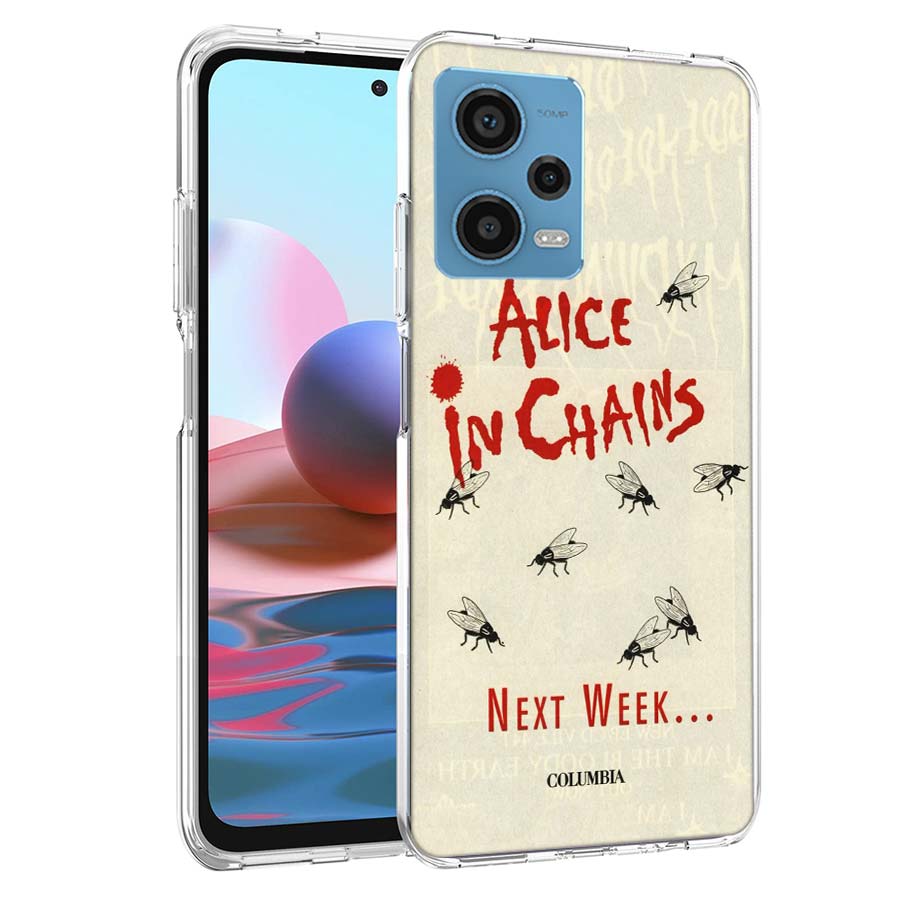 Чехол для телефона Alice In Chains (рок-группа) для Redmi Note 13 12 14 15 Pro Plus 13R 11 11T 11E 11S 10 Pro 10S 9 9S, прозрачный ТПУ