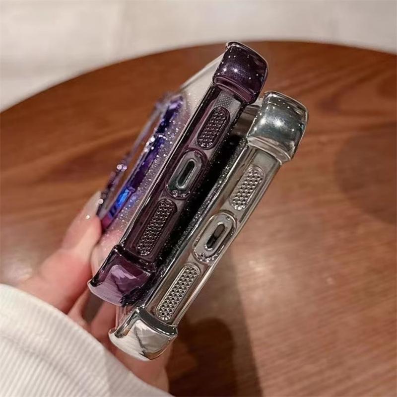 Для iPhone 16 Pro Max Роскошный чехол с рамкой для вспышки и зеркалом, держателем для телефона, защитный чехол для iPhone 11 12 13 14 15 16 Plus