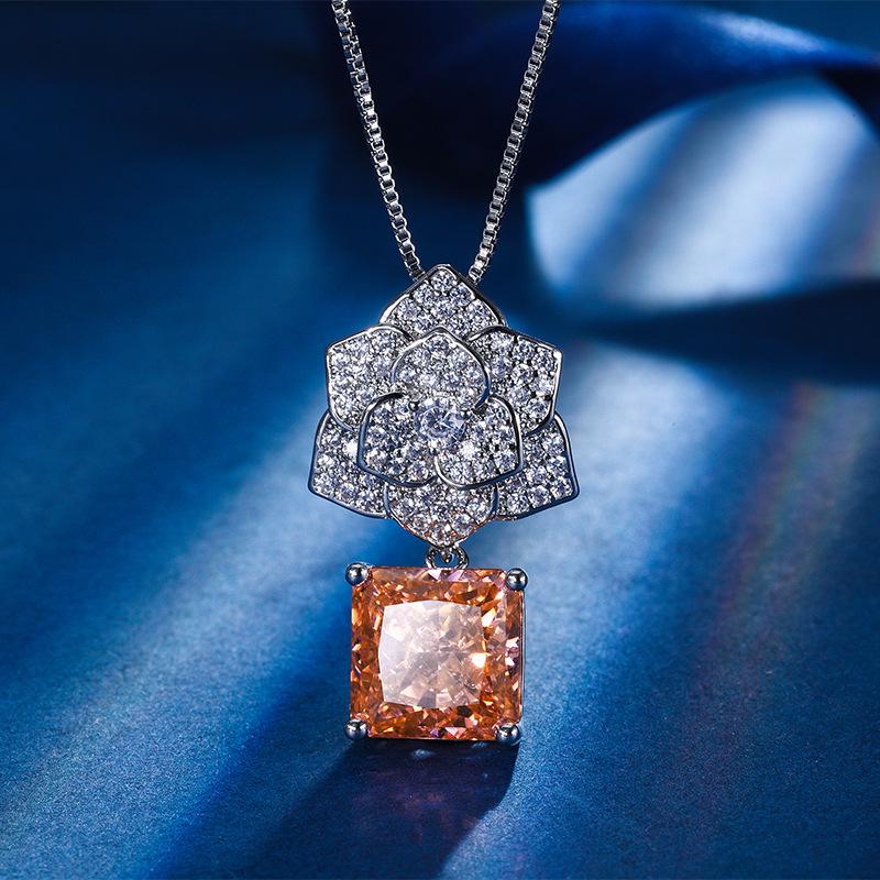 Осенние и зимние украшения с бриллиантами из высокоуглеродистой меди, ограненными в форме ледяного цветка, инкрустированными лепестками, главный камень 10 * 10