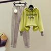 Large Size Women's Spring Suit Loose Fitting Hoodie Casual Pants Two-piece Set