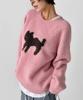 THE GREEN LAB Cat Jacquard Sweater [Pink]