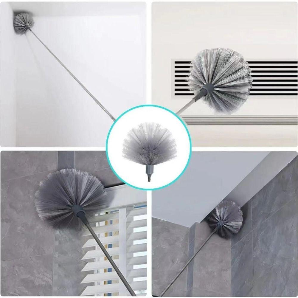 Dense Bristles Cobweb Duster Telescopic Handle Ceiling Duster Spider Web Brush  Ceiling Cleaning