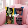 Classic Virtual British Band GGorillaz Cushion Cover Pillow Case Soft Skin Friendly Fabric  Concealed Zipper