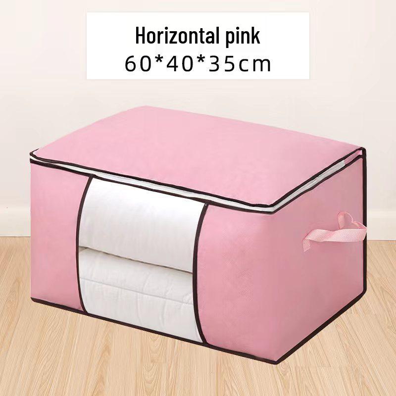 Большой вместимости утолщенная нетканая сумка для хранения одеял и пледов - Горизонтальный/Вертикальный органайзер для одежды