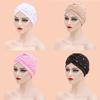 Polyester Musulman Turbante Solid Folds Muslim Turban Scarf Arab Wrap Head Islamic Inner Hijab Caps