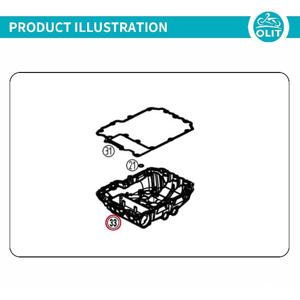For CFMOTO 800NK Oil Pan Gasket CF800 NK800 Motorcycle Accessories Original Parts