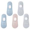 1/5 Pairs Women Cotton Ankle Socks Invisible Shallow Mouth Socks Breathable Silicone Anti Slip Socks
