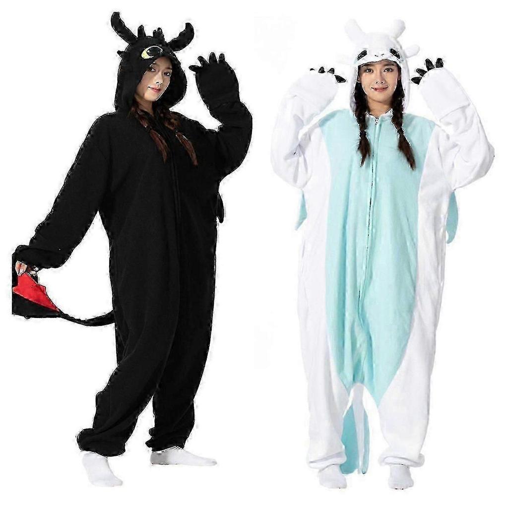 Animal Kigurumi Pyjamas Halloween Onesie Adult Cartoon Toothless Pajama Cosplay Party Women Homewear less