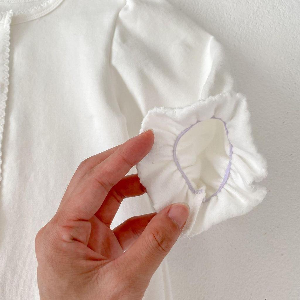 Ромпер с длинным рукавом для маленьких девочек, однотонный - Новая весенняя коллекция