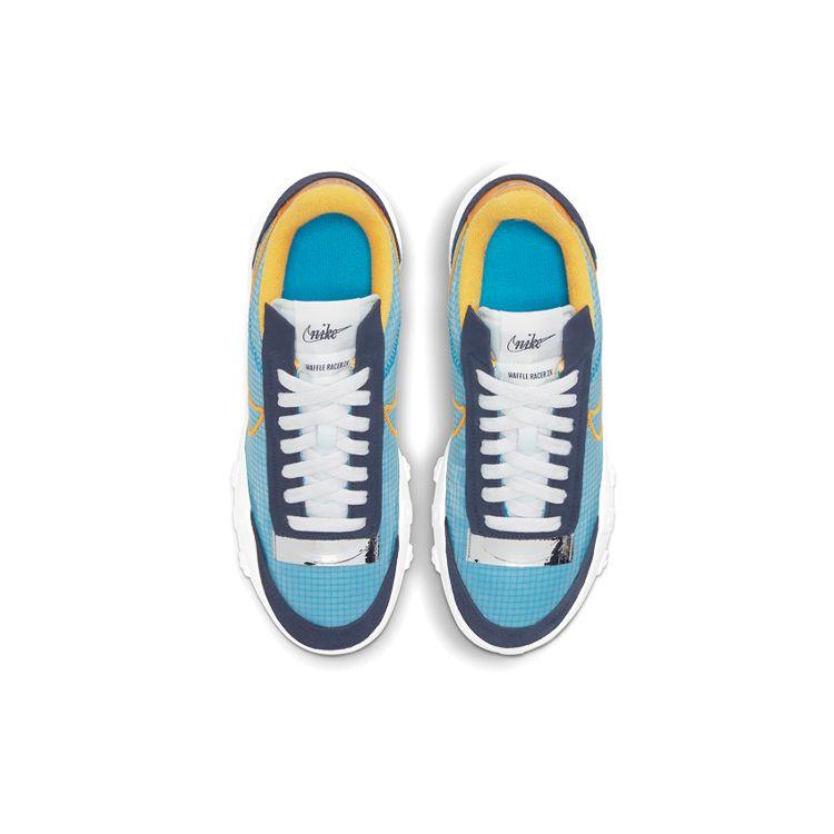 Nike Waffle Racer 2X Черные синие женские кроссовки Фото-Синий Хлор-Синий Университет-Золото DC4467-400