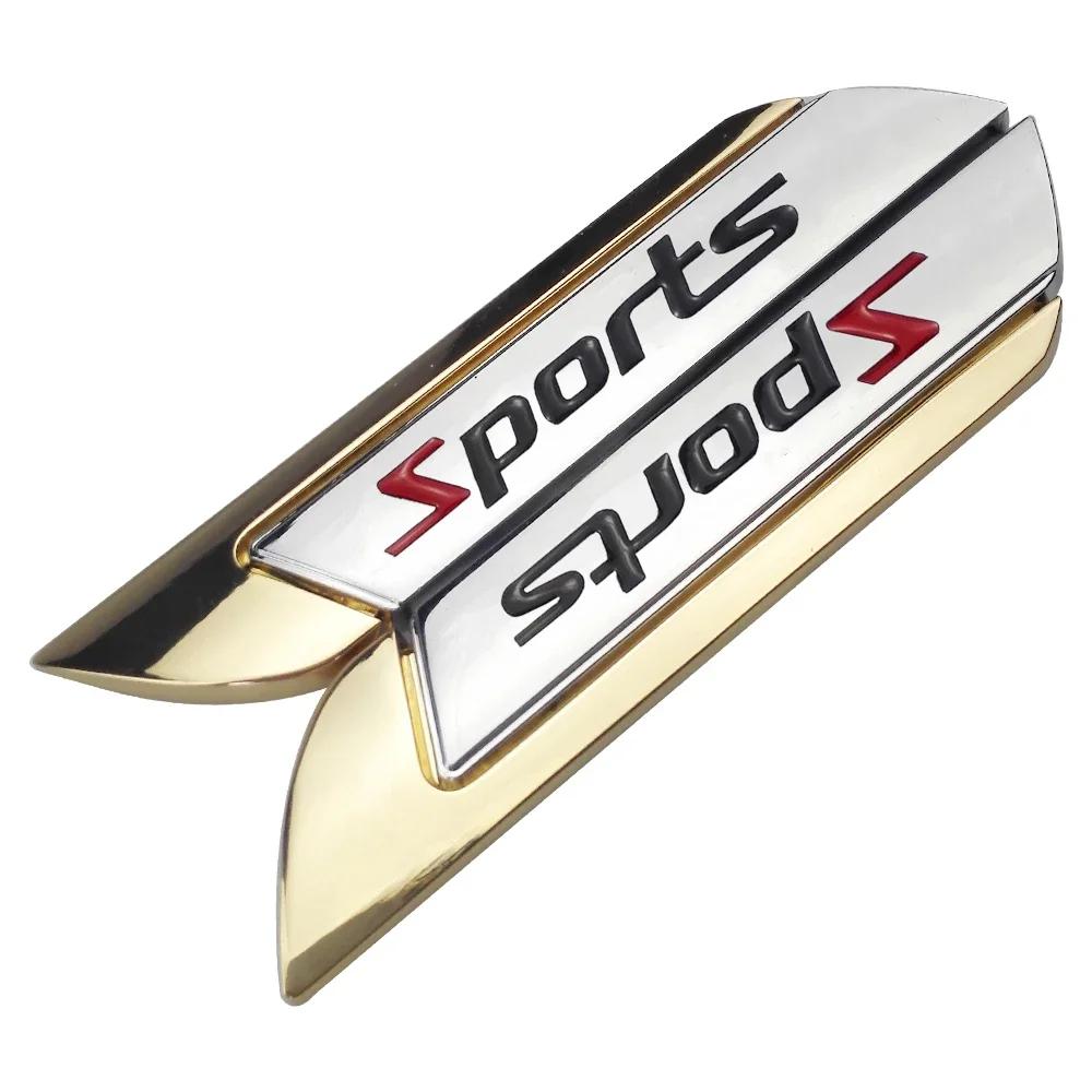 FVEX7 Car Fender Side Badge Sticker for Toyota Sport Logo Yaris Corolla 4Runner Avalon CHR Auto Body Emblem Exterior Accessories