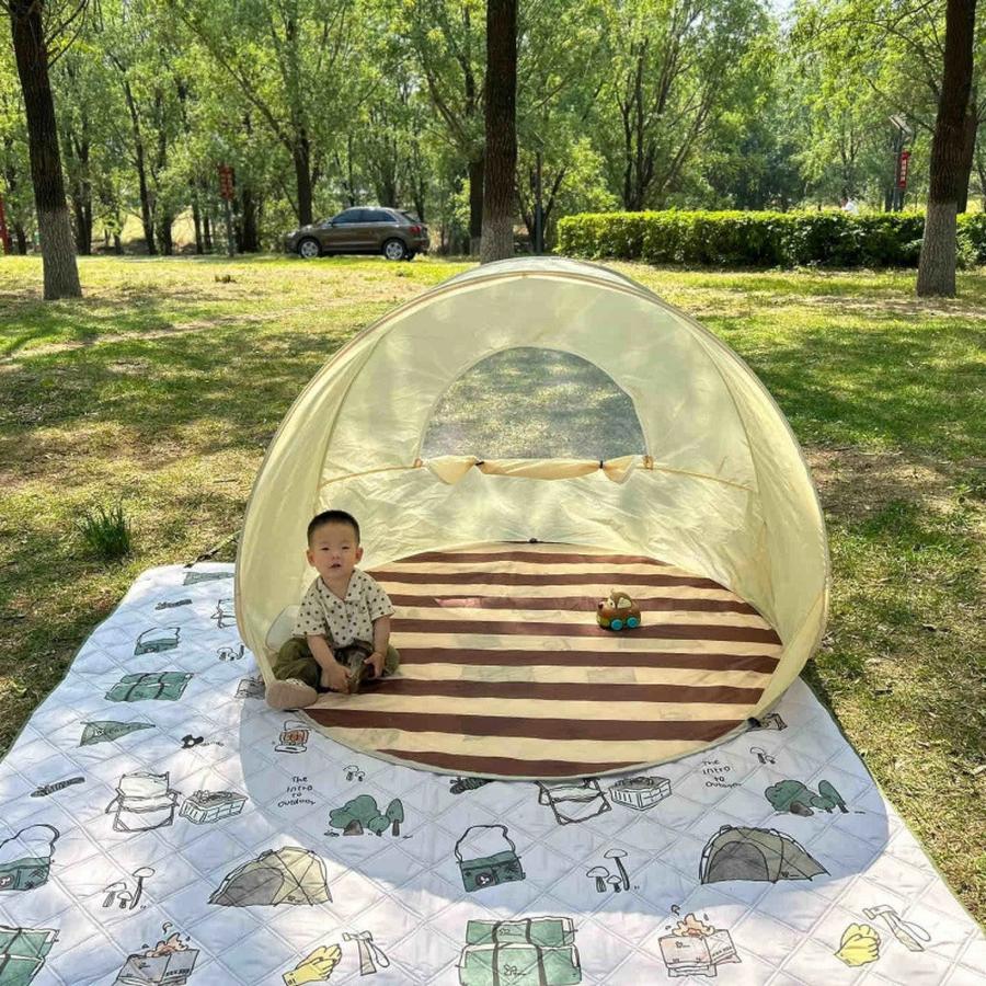 Пляжный коврик Внутренняя палатка Отдых на природе Палатка для кемпинга Раскладной детский коврик для пикника Автоматический семейный игровой коврик