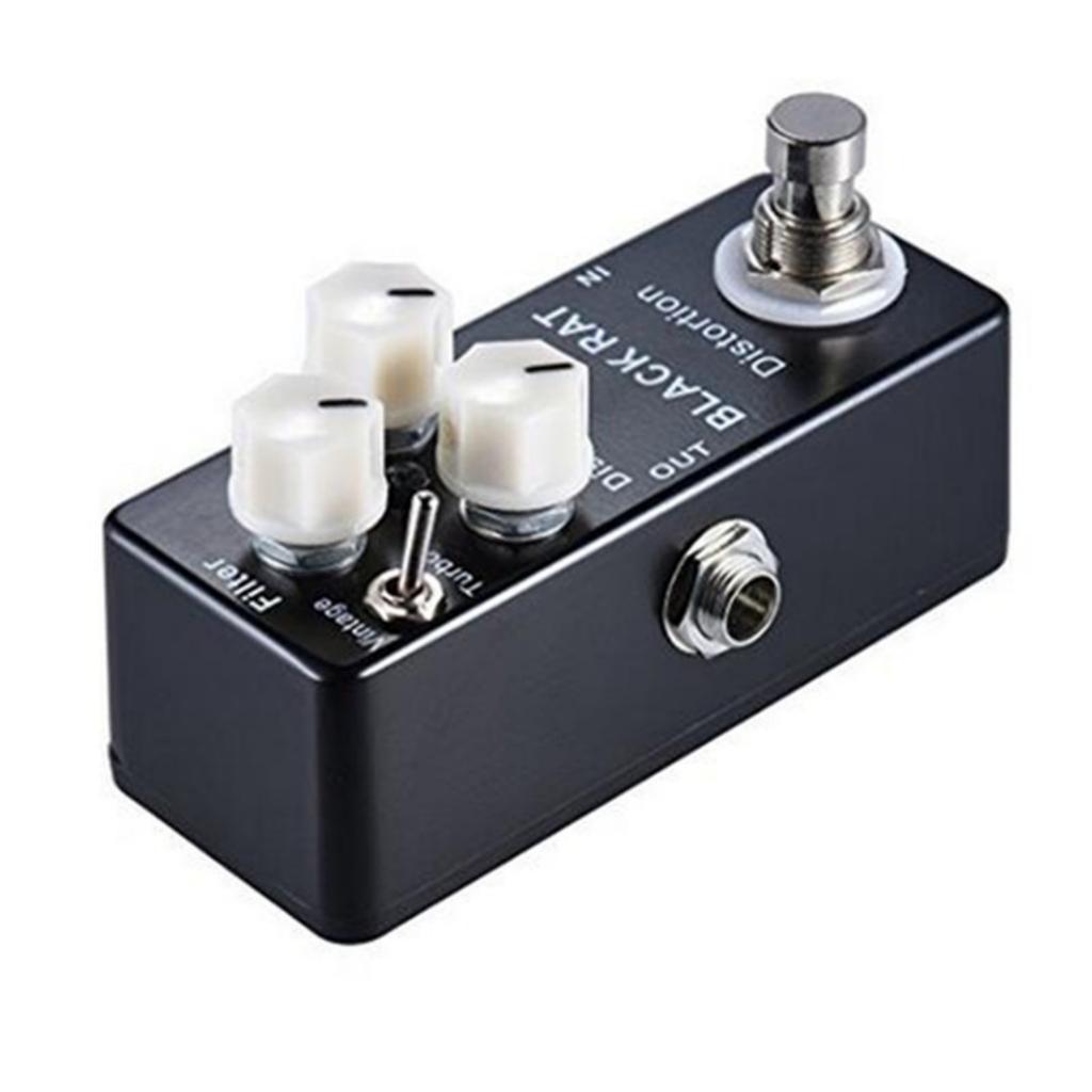 ЧерныйRAT Distortion Мини-педаль гитарного эффекта Металлический корпус True Bypass Гитарные запчасти и аксессуары