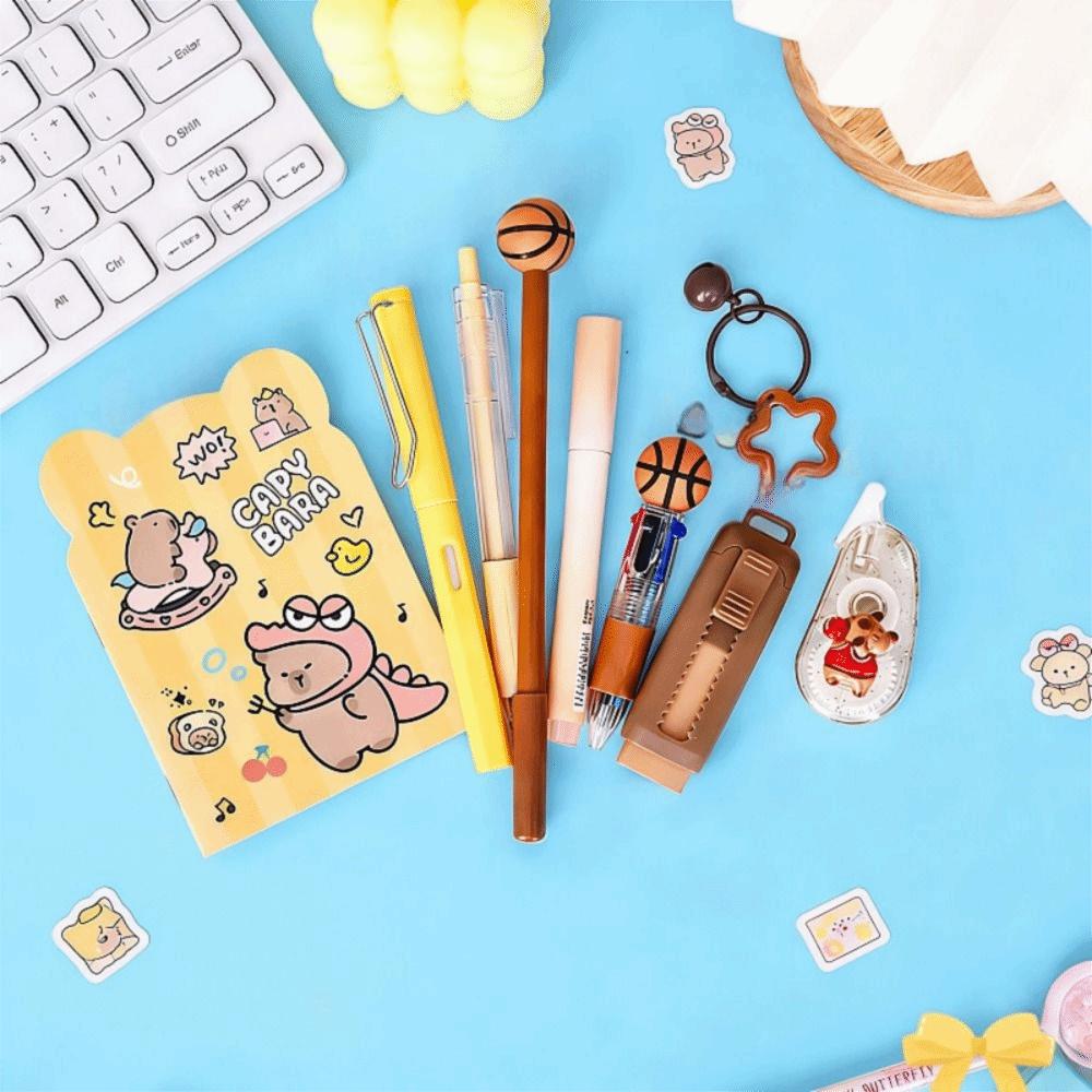 Cartoon School Stationery Set 6 Color Pens Cartoon Stationery Set for Primary School