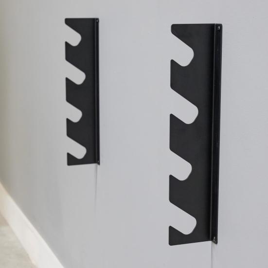 1 Pair Garden Tool Organizer Storage Rack 100lbs Load-capacity Wall Mount Garden Tool Metal Hanging Rack Storage Shelf