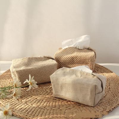 Коробка для салфеток из хлопка и льна в японском стиле, простая домашняя коробка для сцеживания, сумка для хранения, креативный домашний обеденный стол для гостиной