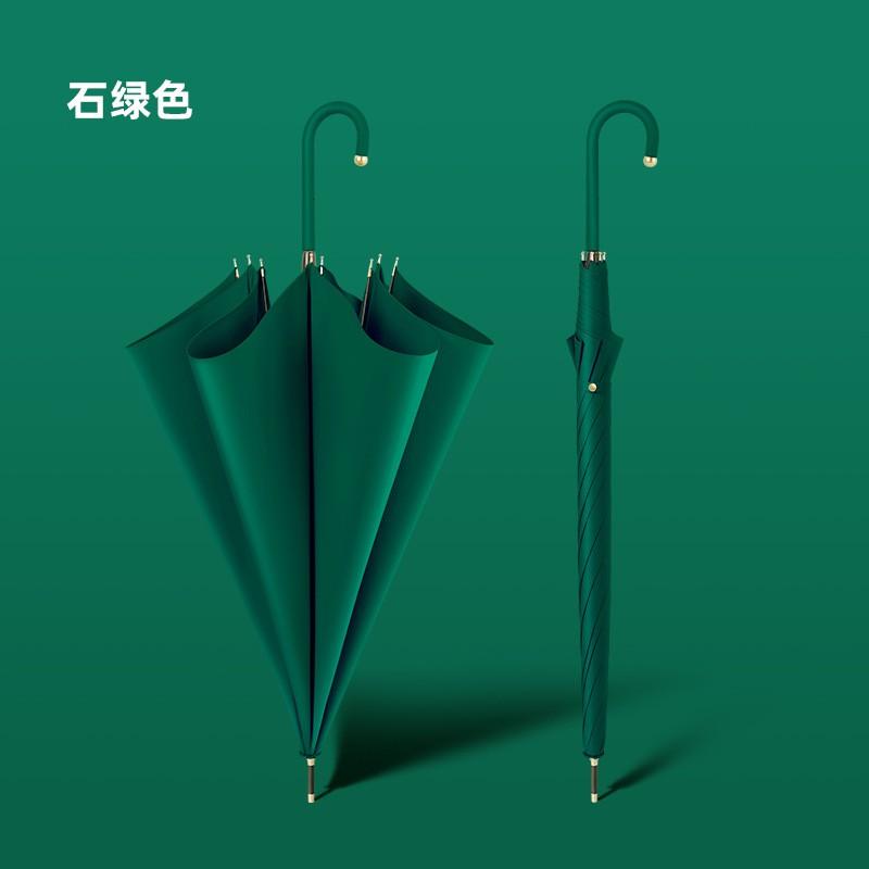 3-Layer Coated UV Protection Umbrella Long Handle Straight Stick Rain Sun UPF50 Outdoor Garden Pool Patio