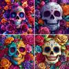 Diamond Painting Skull Flower Diamond Embroidery Rhinestone Pictures Cross Stitch Kits Mosaic Gifts