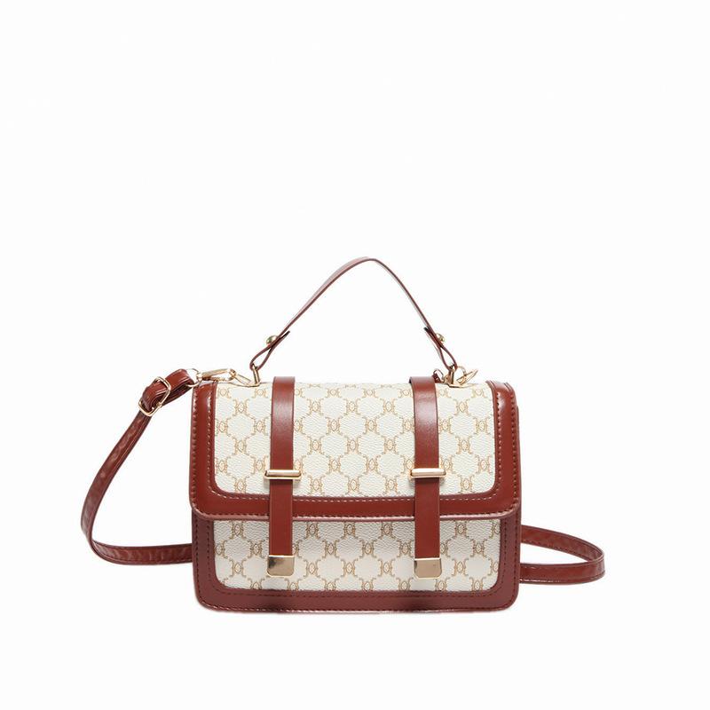 Bag Fashion Small Square Bag Textured Pu Portable Shoulder Bag Niche Retro Messenger Bag