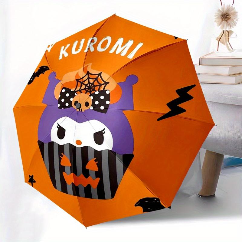 1pc Halloween Kuromi Cupcake Design Umbrella with Plastic Handle,Suitable for All Seasons Home Travel Outdoor UmbrellaSanlio347