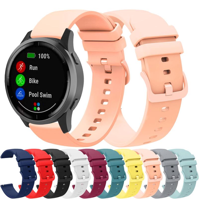 18 мм 20 мм 22 мм ремешок для часов Garmin Venu 3/3s/2/2s силиконовые ремешки для часов ремешок для Garmin Vivoactive 3/4/4s/Forerunner 245 Bands