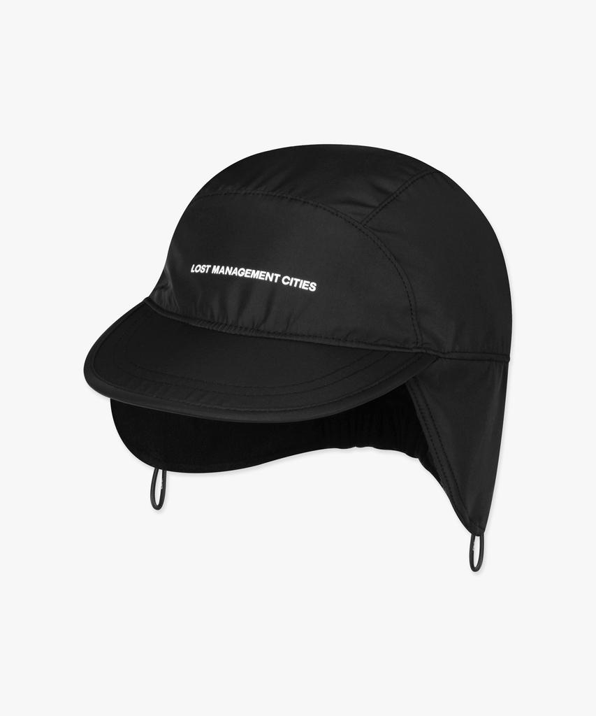 Флисовая кепка с ушками LMC Черная