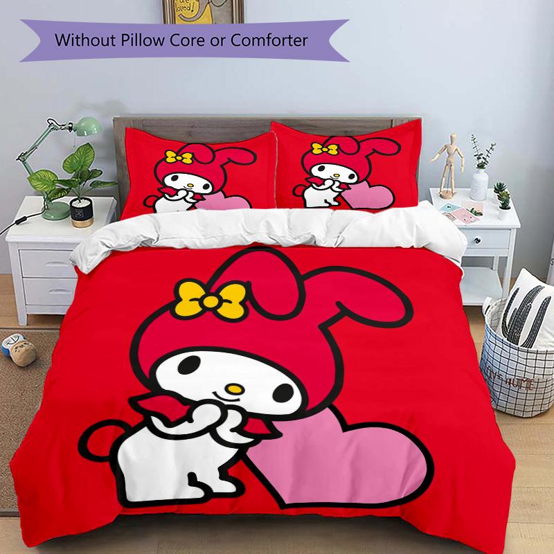 Melody'S Valentine Print 3Pcs Bedding Setduvet Cover With 2 Bedropillowcase Home Birthday Gift