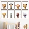 Nordic Poster Print Jungle Animal Elephant Zebra Tiger Lion Giraffe Leopard Nursery Wall Art Canvas Painting Pictures Kids Room