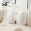 Bow-shaped Pillow Ruffle Lace Decor Fluffy PP Cotton Filling Holiday Adds Elegance And Romance Pillow Bed Couch Car Seat Decoration Companion Pillow
