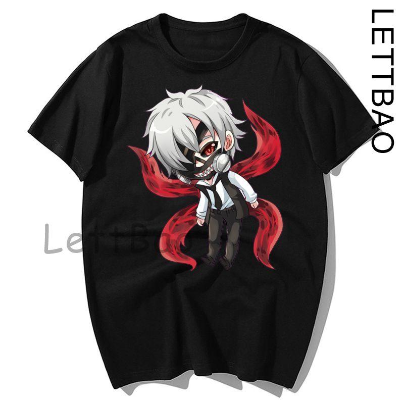 Anime Tokyo Ghoul Japanese Streetwear Kaneki Shirt Men Kawaii Summer Tops Graphic