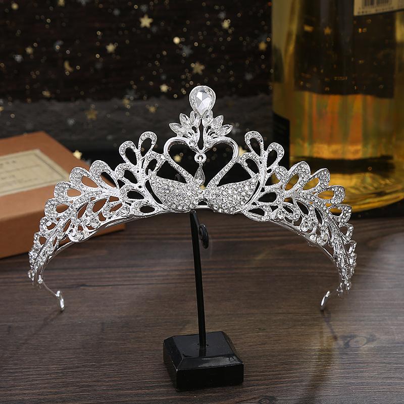 Korean Style Bridal Crown High End Wedding Headwear Studio Shooting Crystal Rhinestone Metal Crown