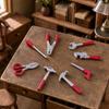 8 Pieces Lightweight Miniature Repair Tool Set with Colored Handles Realistic