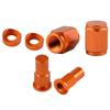 Motorcycle Universal Aluminium Tire Valves Stem Lock Nut Caps Spacer Kits