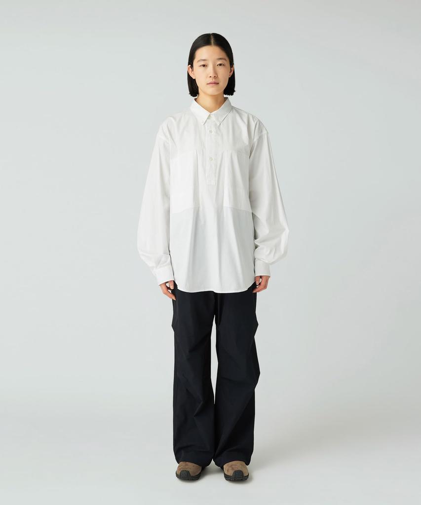 Snow Peak Organic Cotton Pullover Shirt Long and Size White SH-25AU004, Sleeve, Men's Women's, M,