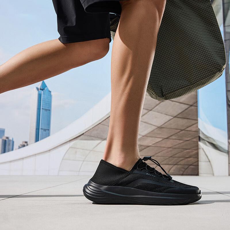 Anta Удобные универсальные износостойкие амортизирующие низкие кроссовки мужские кроссовки черные 912527776-1