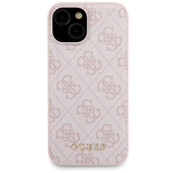 Zestaw Guess Gubpm5P15S4Gemgp Iphone15 6.1 Hardcase + Powerbank 5000Mah Magsafe Różowy/Pink 4G Metal Logo