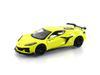 TrueScale Miniatures MINI GT Chevrolet Corvette Z06 2023 Accelerate Yellow Hand Готовый продукт 1/64 (Левый привод) MGT00441-L