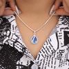 Natural Tanzanite Gemstone Zircon Pendant 925 Solid Silver Jewelry Women Gift CZP-7-18