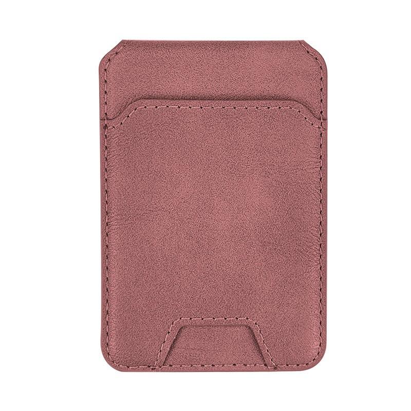 Magnetic Leather Card Holder IPhone 12-17 Series With Stand Function Portable Wallet Commute ID Access Storage