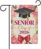 Senior Class of 2026 Pink owers for Graduation Party Double Sided Garden ag 12x18 Inch, Outdoor Decor, Yard Decor, Holid