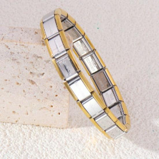 Популярный модульный браслет из титановой стали - Стильный DIY аксессуар для молодежных вечеринок