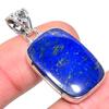 Натуральный лазурит, драгоценный камень, стерлинговое серебро 925 пробы, подарочный кулон 1,54 дюйма P5C33