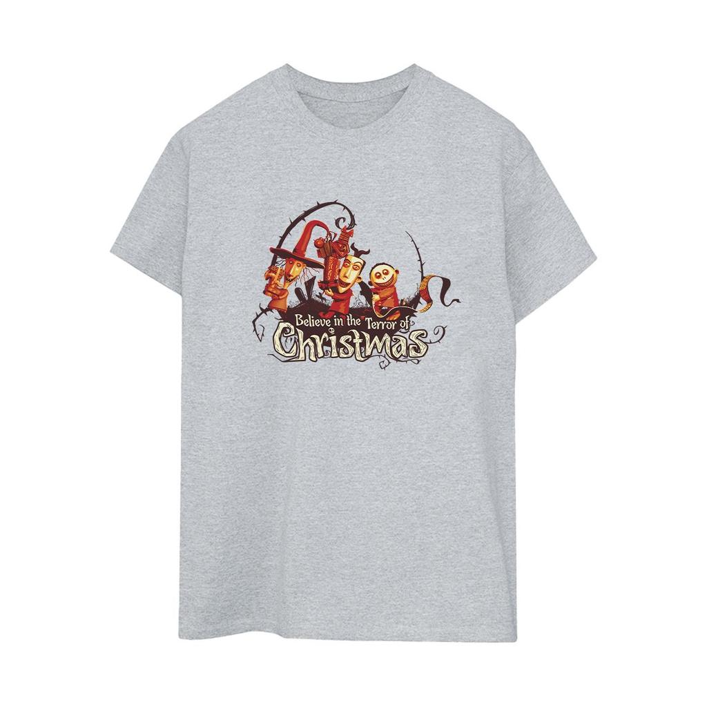 Disney Womens/Ladies The Nightmare Before Christmas Christmas Terror Cotton Boyfriend T-Shirt