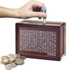 1000/3000/5000/10000 Euro Wooden Money Box Piggy Bank with Reusable Money Box with Saving Goal and Numbers Boxes Cash Vault