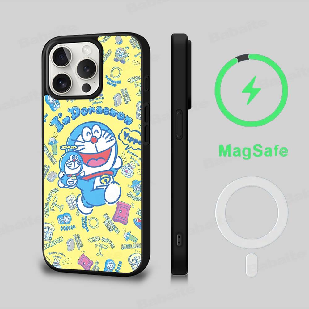 Cute Cartoon-u-Doraemons-t Phone Case For IPhone 17 Air 16 15 14 13 12 11 Pro Max Plus For Magsafe Wireless Charge Cover