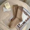 4 Pairs of Cashmere Socks for Women Autumn and Winter Plus Velvet Thickened Mid-Tube Socks Warm Long Socks