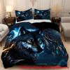 Ловец снов Волк 3D-печать Мультяшный Аниме Волк Одеяло Полиэстер Мягкий Удобный Общежитие Спальня Постельное белье Простыни Комплект