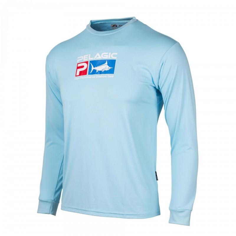 Mens Long Sleeve Fishing T-Shirt UV Protection Breathable Quick Dry Lightweight Outdoor Shirt